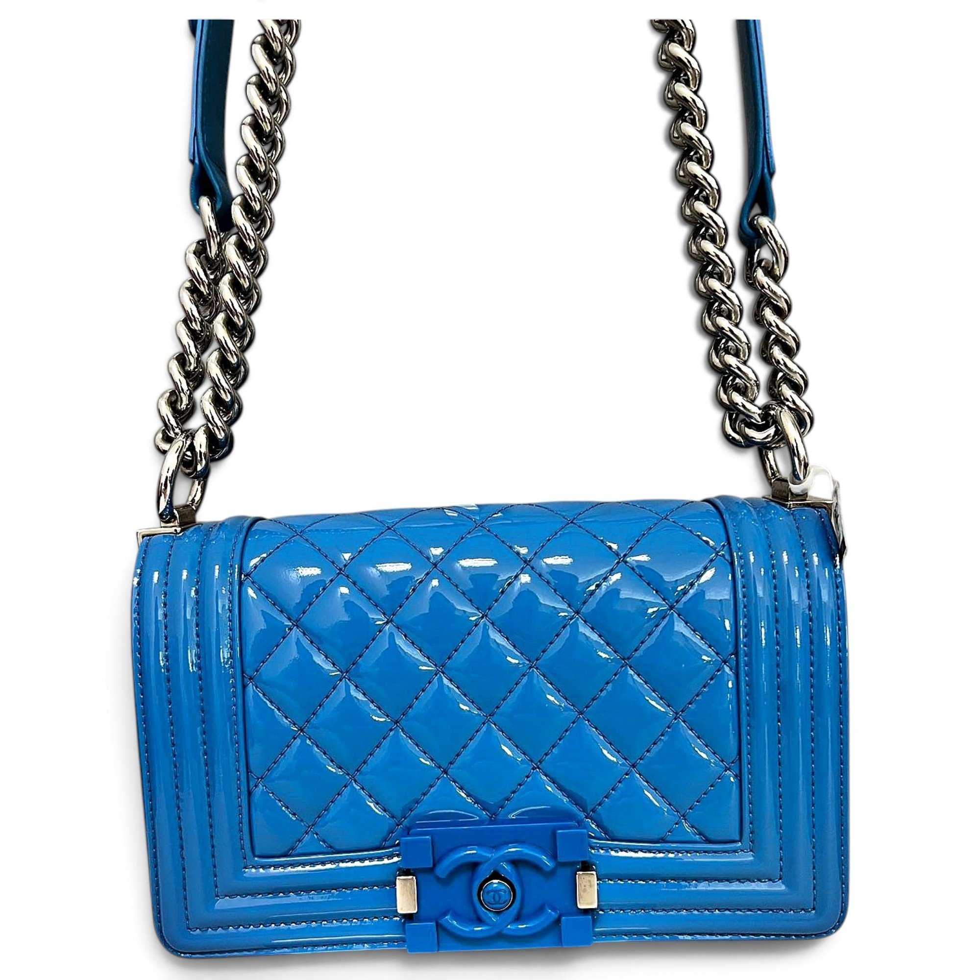 Boy patent leather crossbody bag