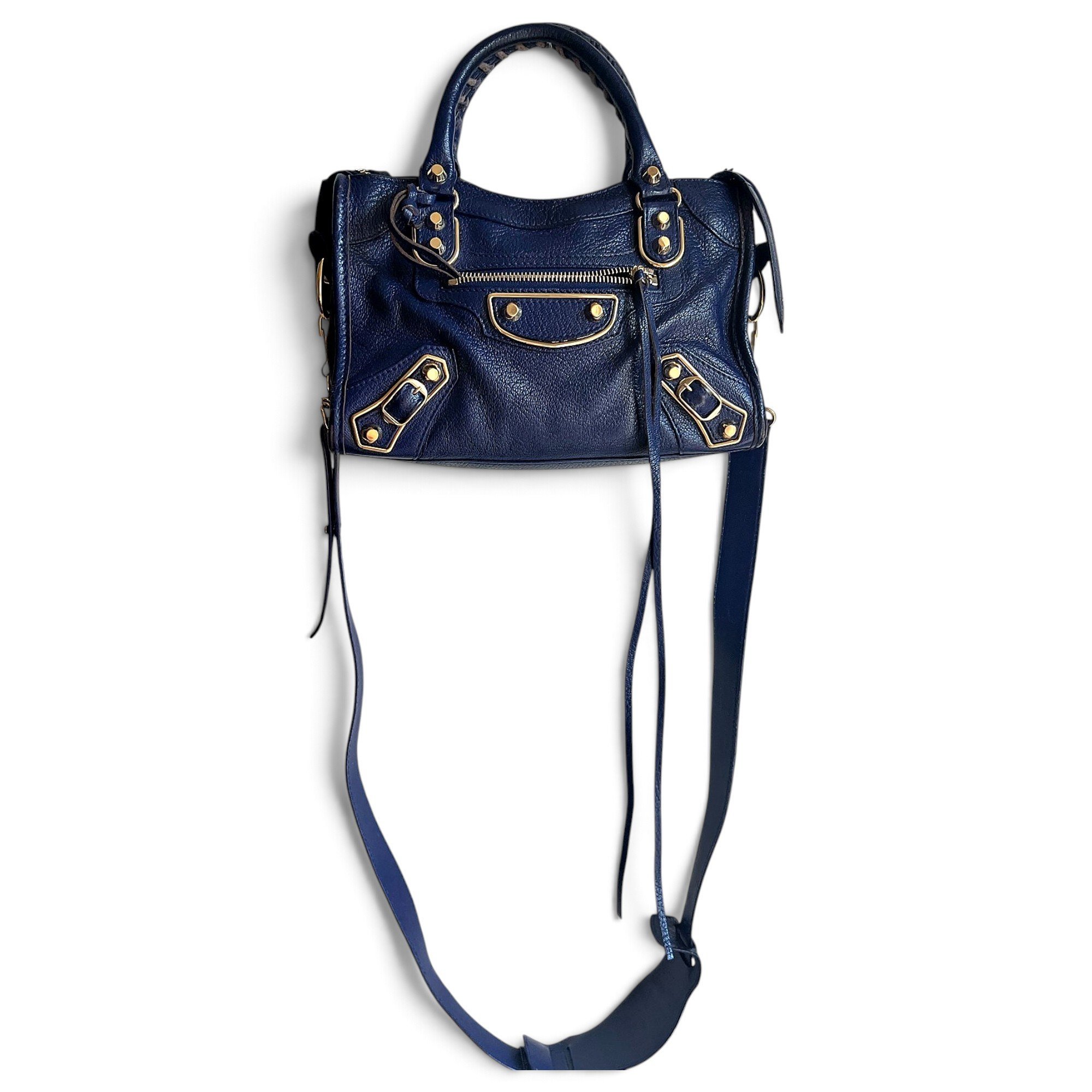 City leather handbag