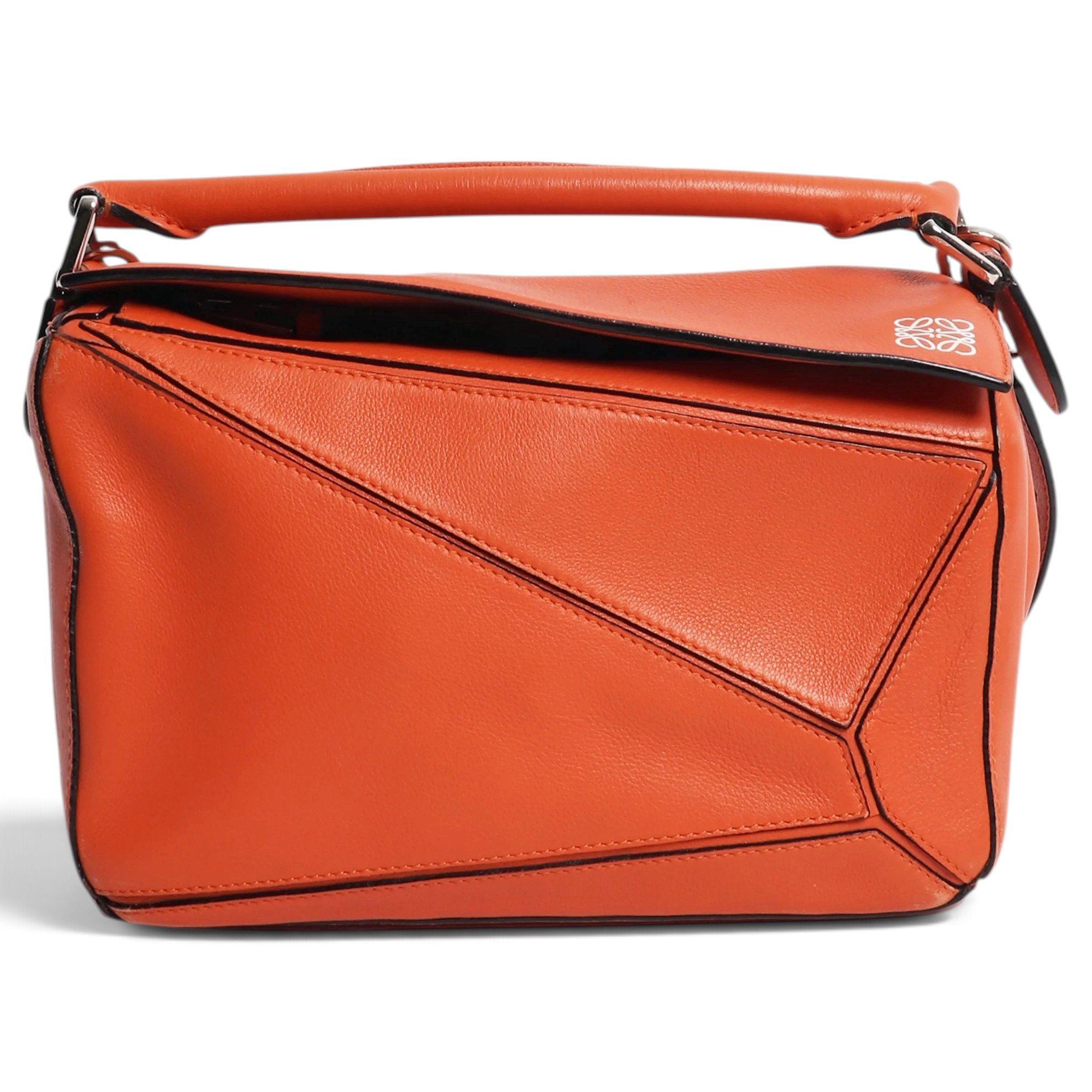 Puzzle leather crossbody bag