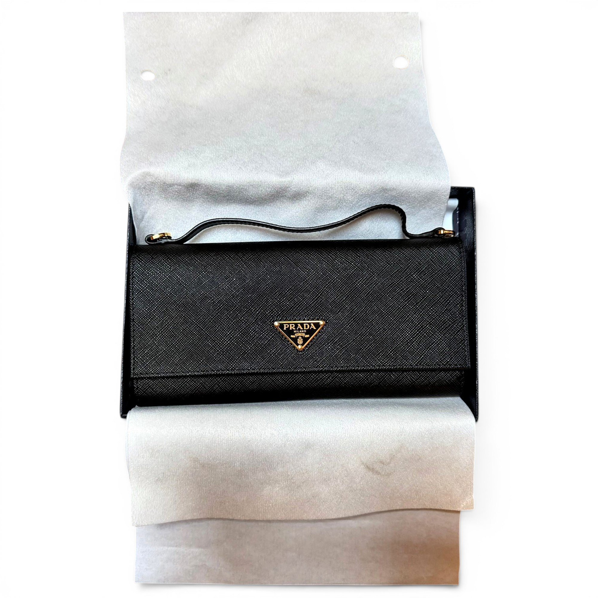 Leather clutch bag