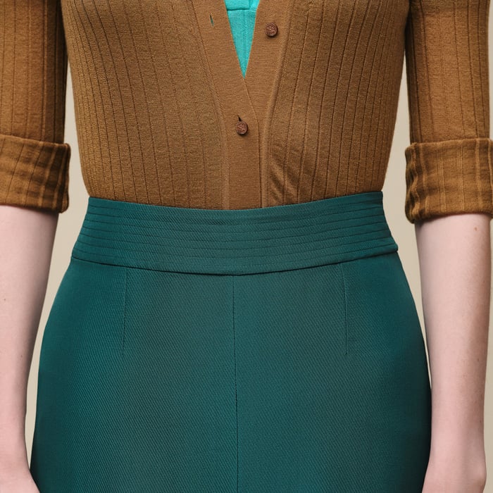 Vert Pin Flared Skirt