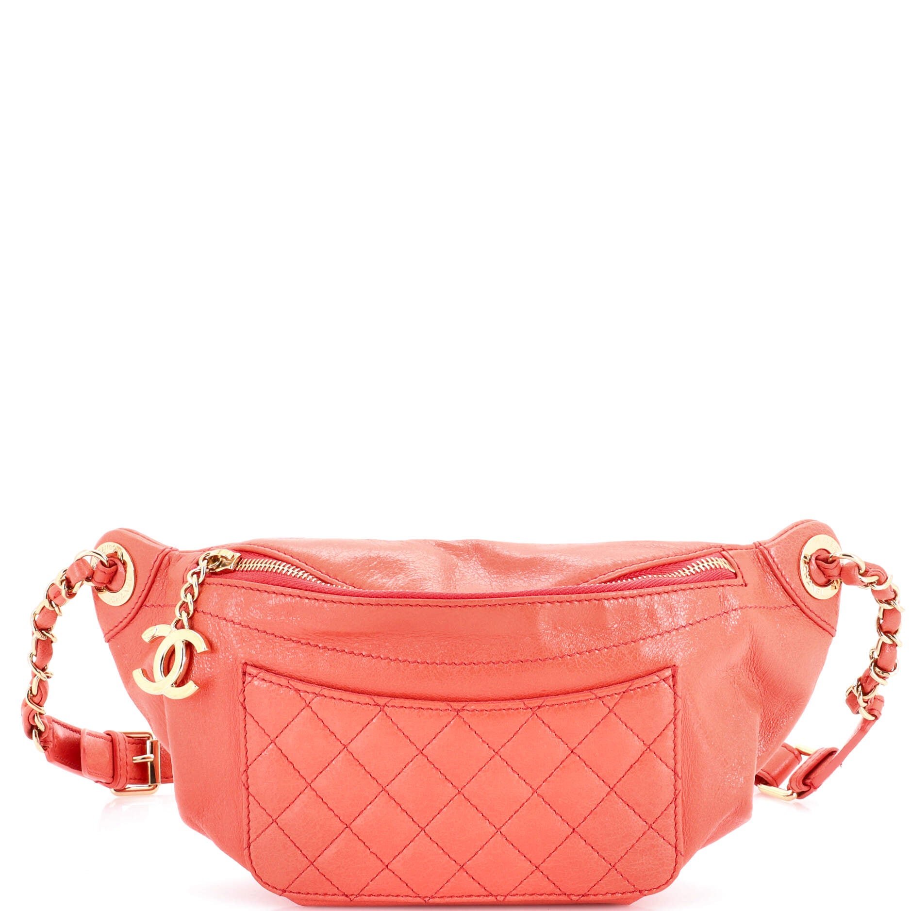 Bi Classic Waist Bag Quilted Crumpled Calfskin