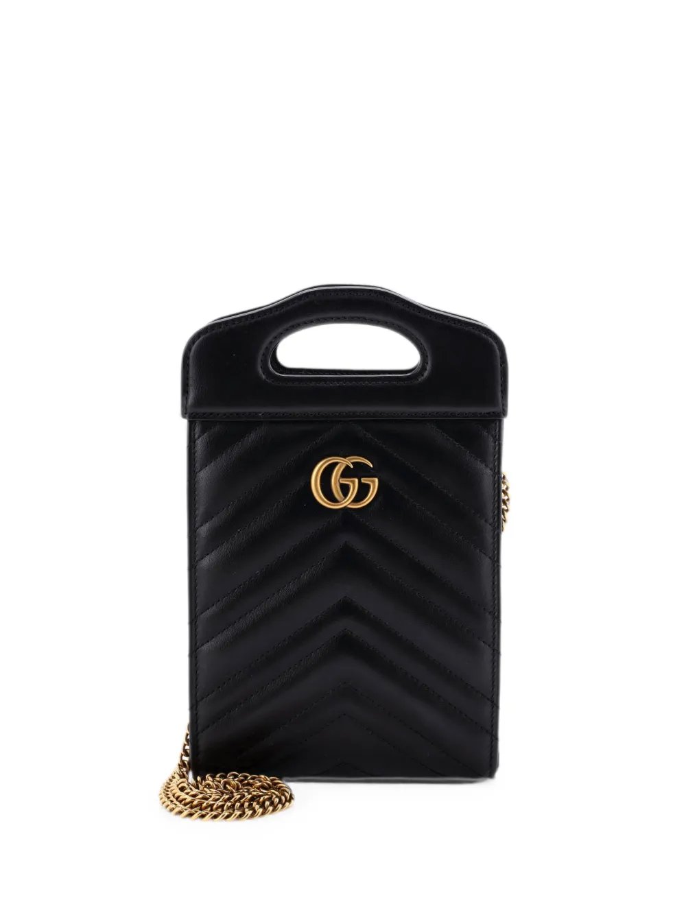 GG Marmont Top Handle Convertible Chain Tote Matelasse Leather Mini crossbody bag