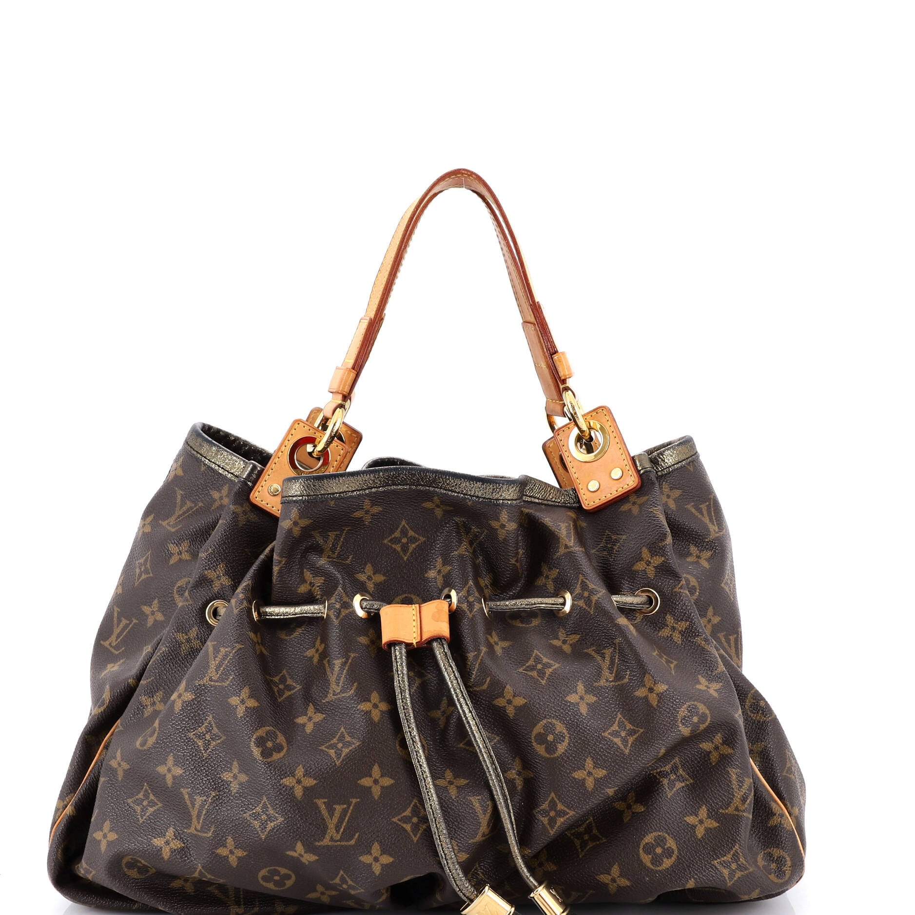 Louis Vuitton Irene Handbag Monogram Embossed Suede and Patent