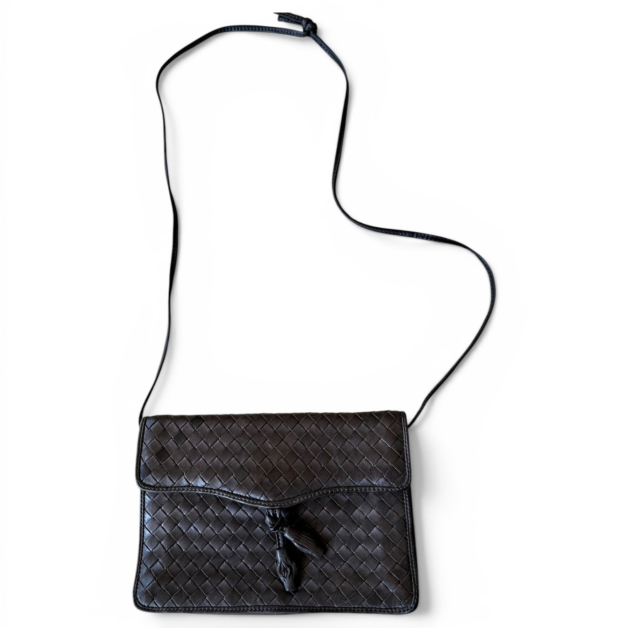 Leather clutch bag