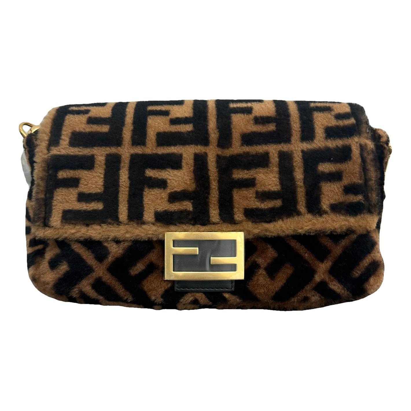 Baguette faux fur handbag