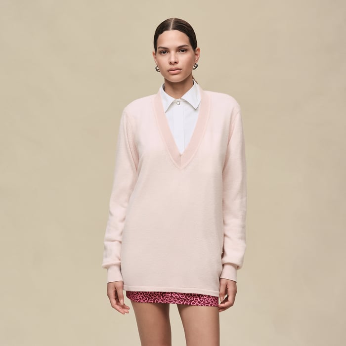 Rose Palomino Cashmere Long-sleeve Sweater