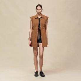 Chemise coulissée sans manches