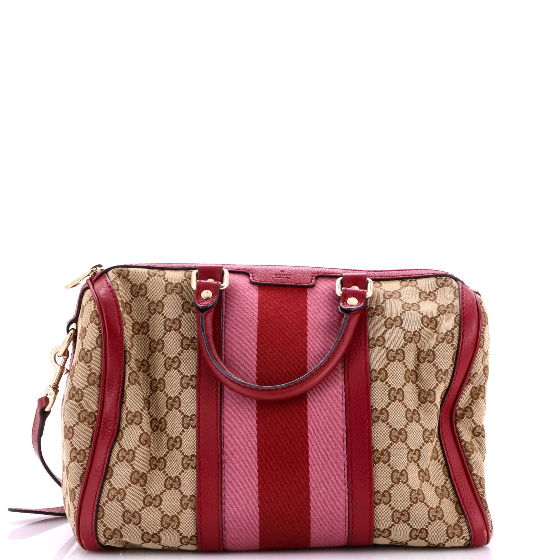 Vintage Web Boston Bag GG Canvas Medium