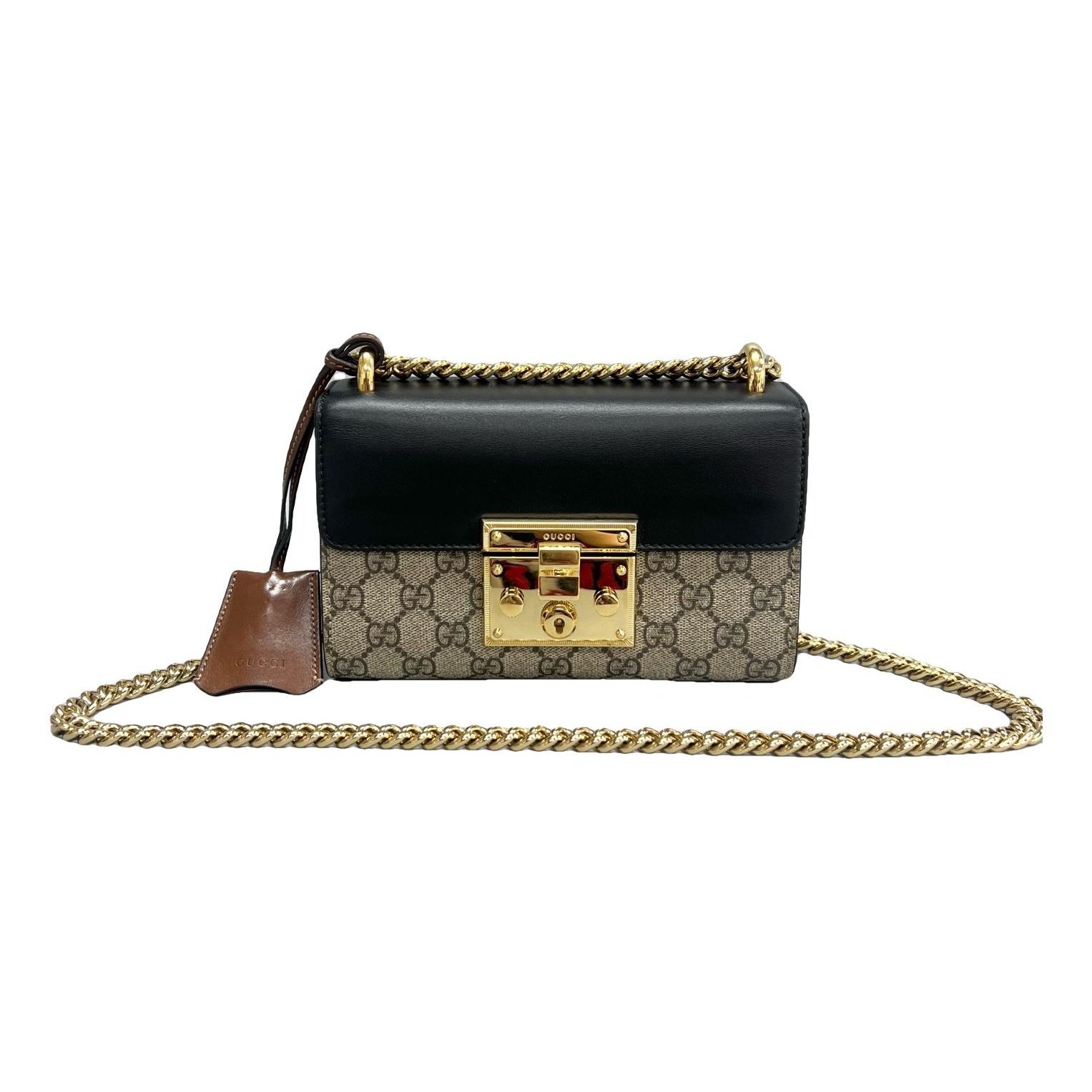 Padlock leather handbag