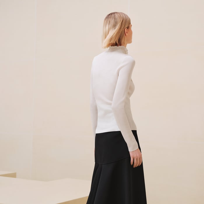 Blanc Nacre Long-sleeve Sweater