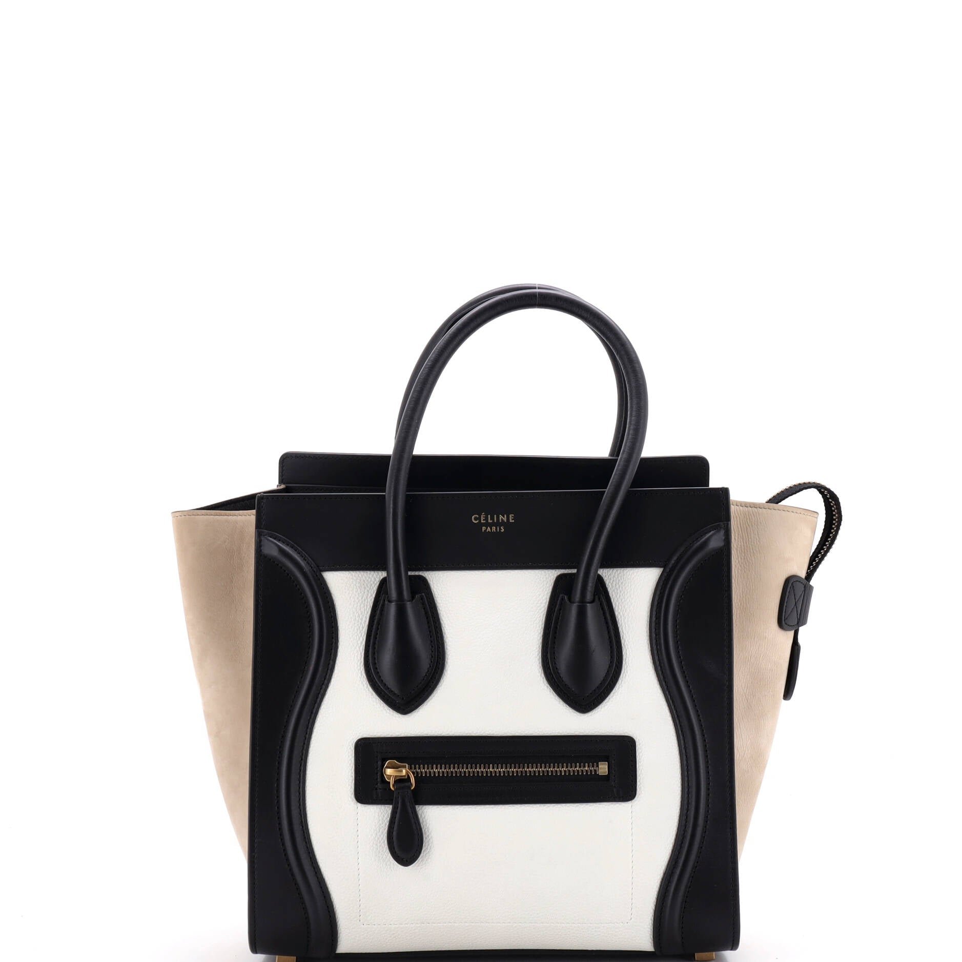 Tricolor Luggage Bag Leather Micro