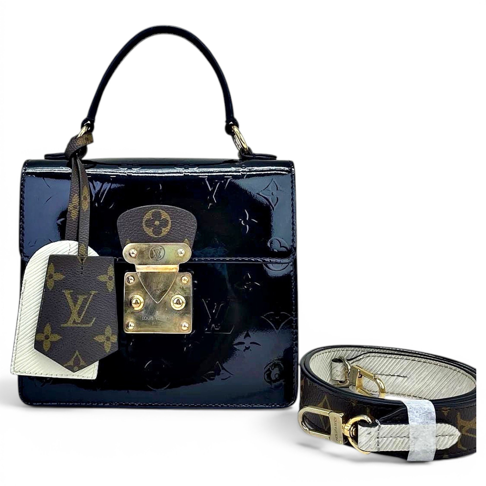 Spring street patent leather handbag