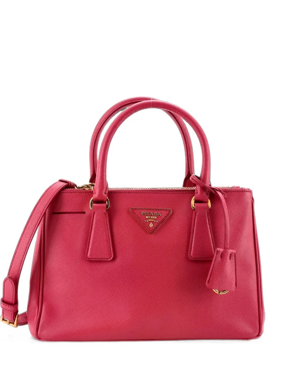 Double Zip Lux Saffiano Leather Small tote bag
