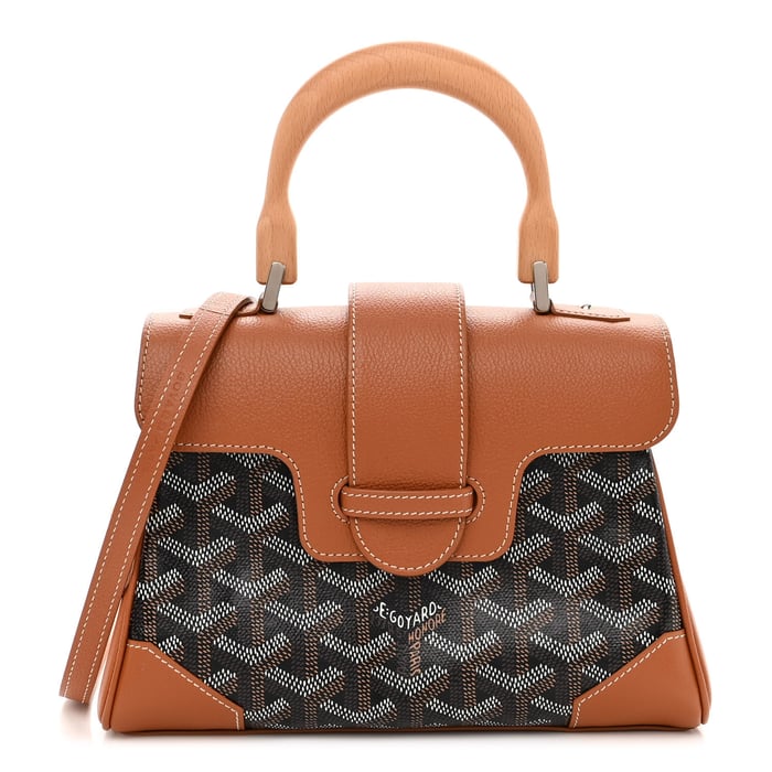 Sac Goyard Saïgon à poignée en bois