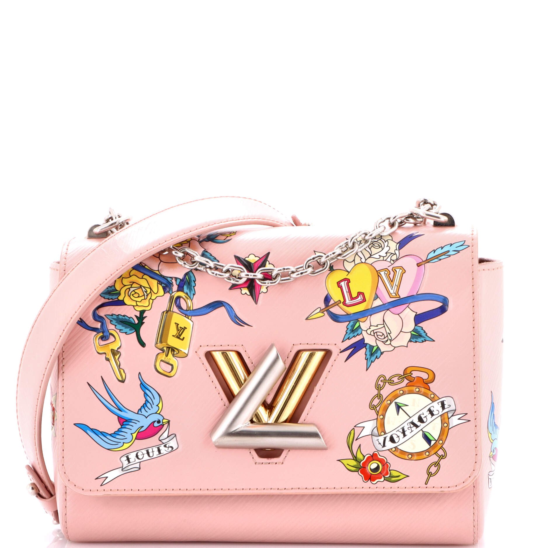 Louis Vuitton Twist Handbag Limited Edition Tattoos Epi Leather MM