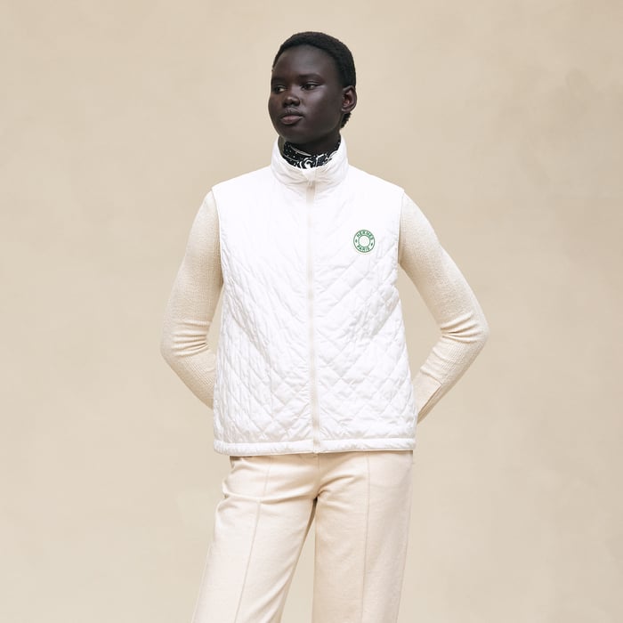 Blanc Quilted Sleeveless Jacket