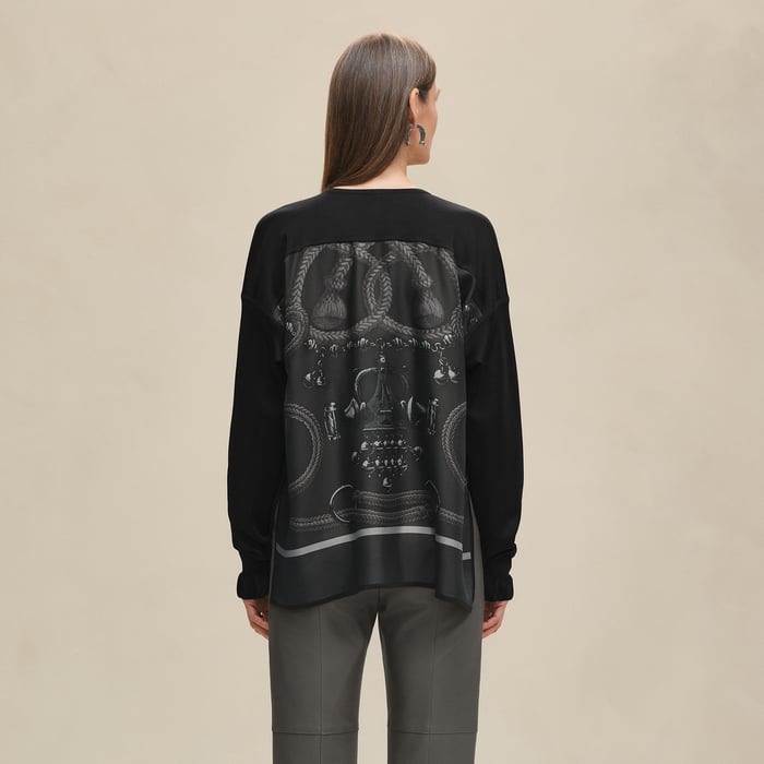 Gris Charbon "Palefroi Remix" Twillaine Vareuse Blouse