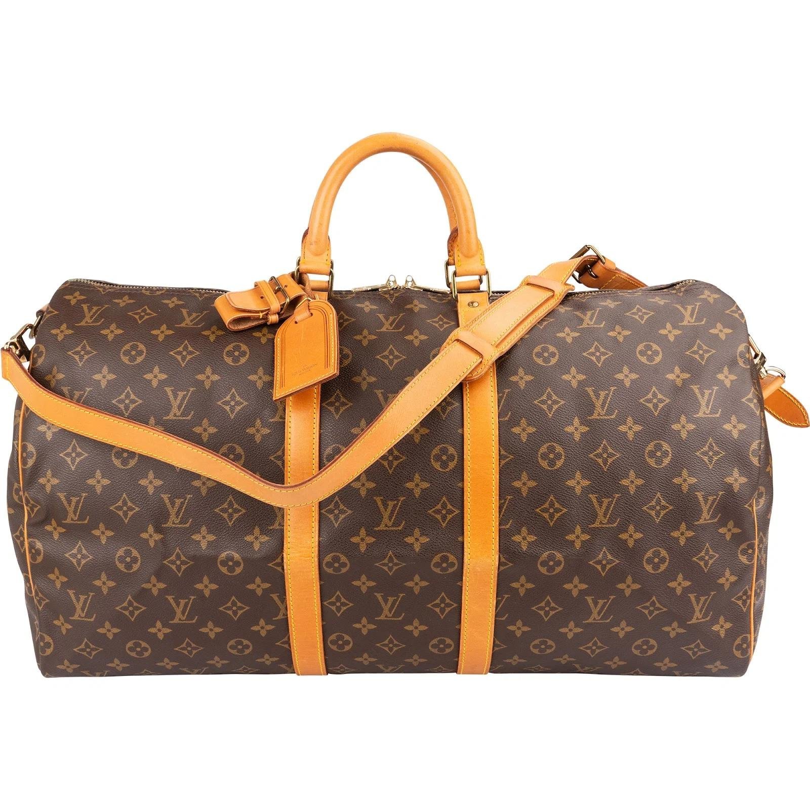 Keepall leather travel bag
