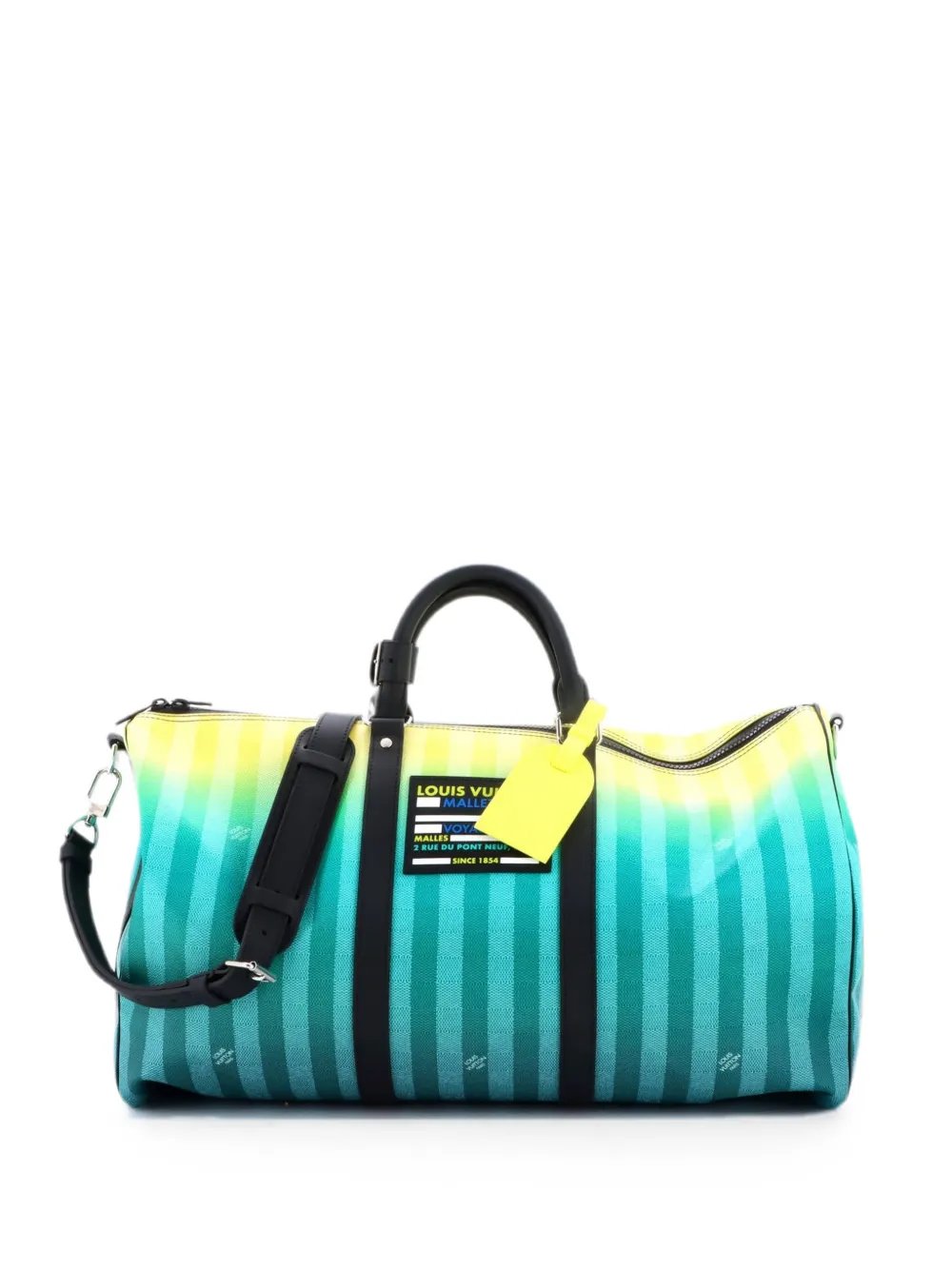 Keepall Bandouliere Bag Limited Edition Gradient Damier Stripes 50 travel bag
