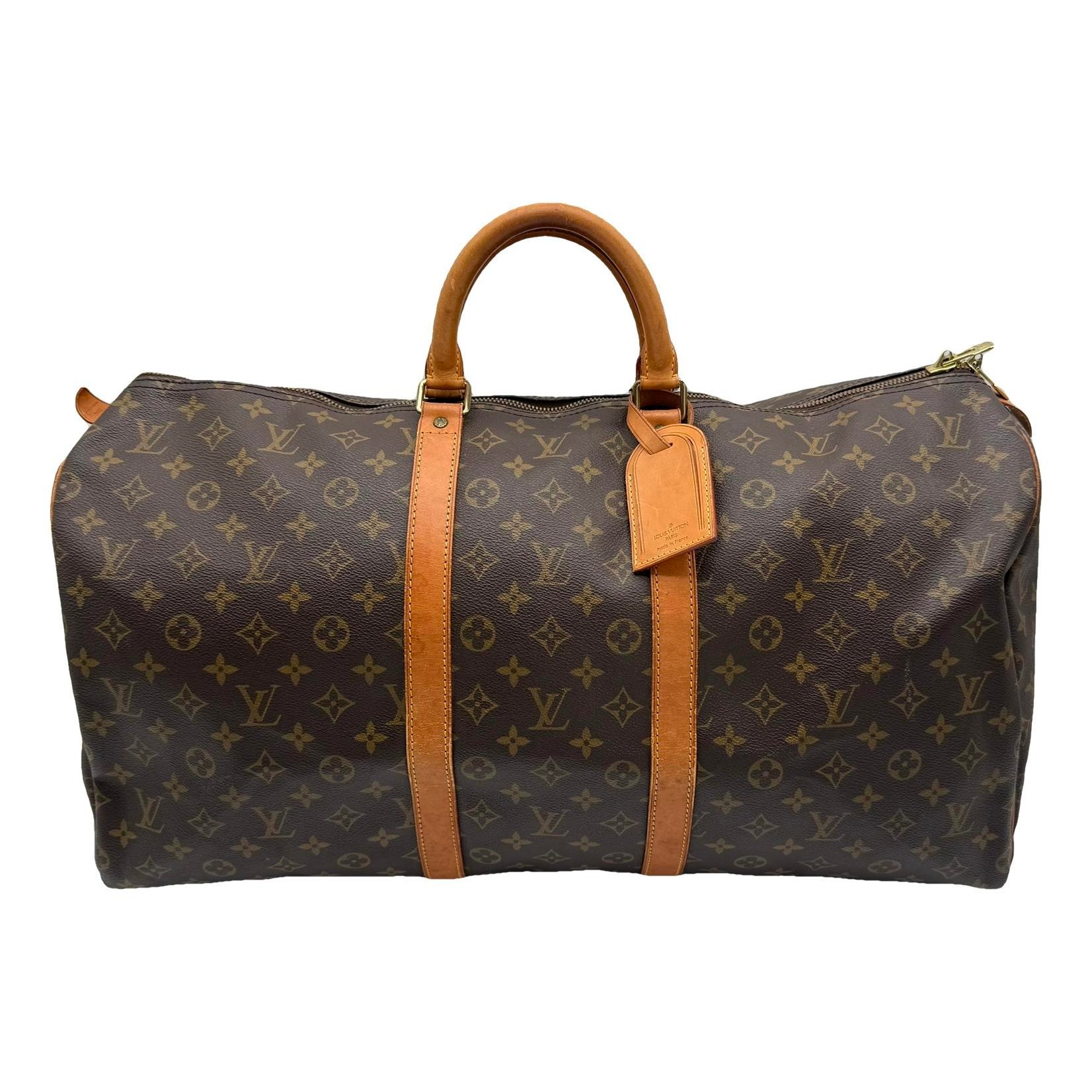 Keepall leather travel bag