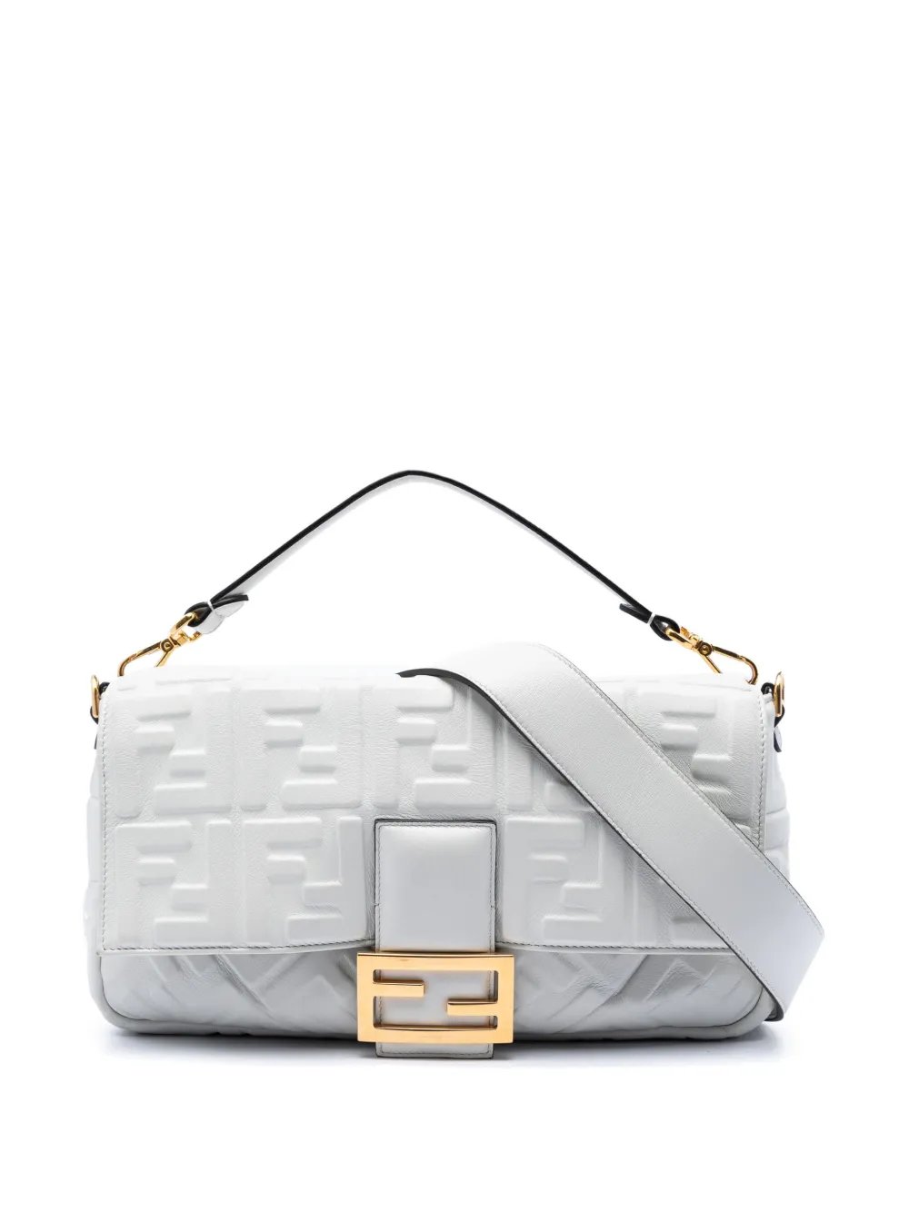 2010-2026 Large Zucca Embossed Leather Baguette satchel