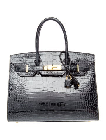 Shiny Porosus Crocodile Birkin Sellier 30