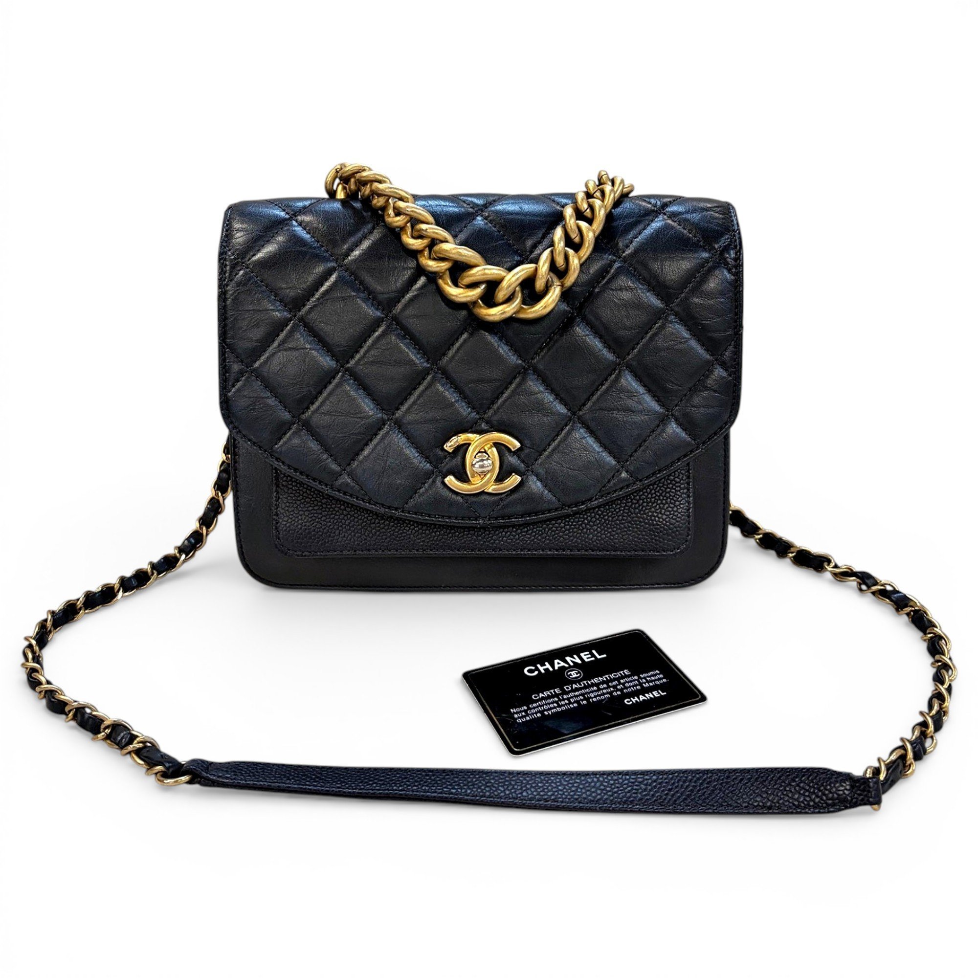 Coco Luxe leather handbag