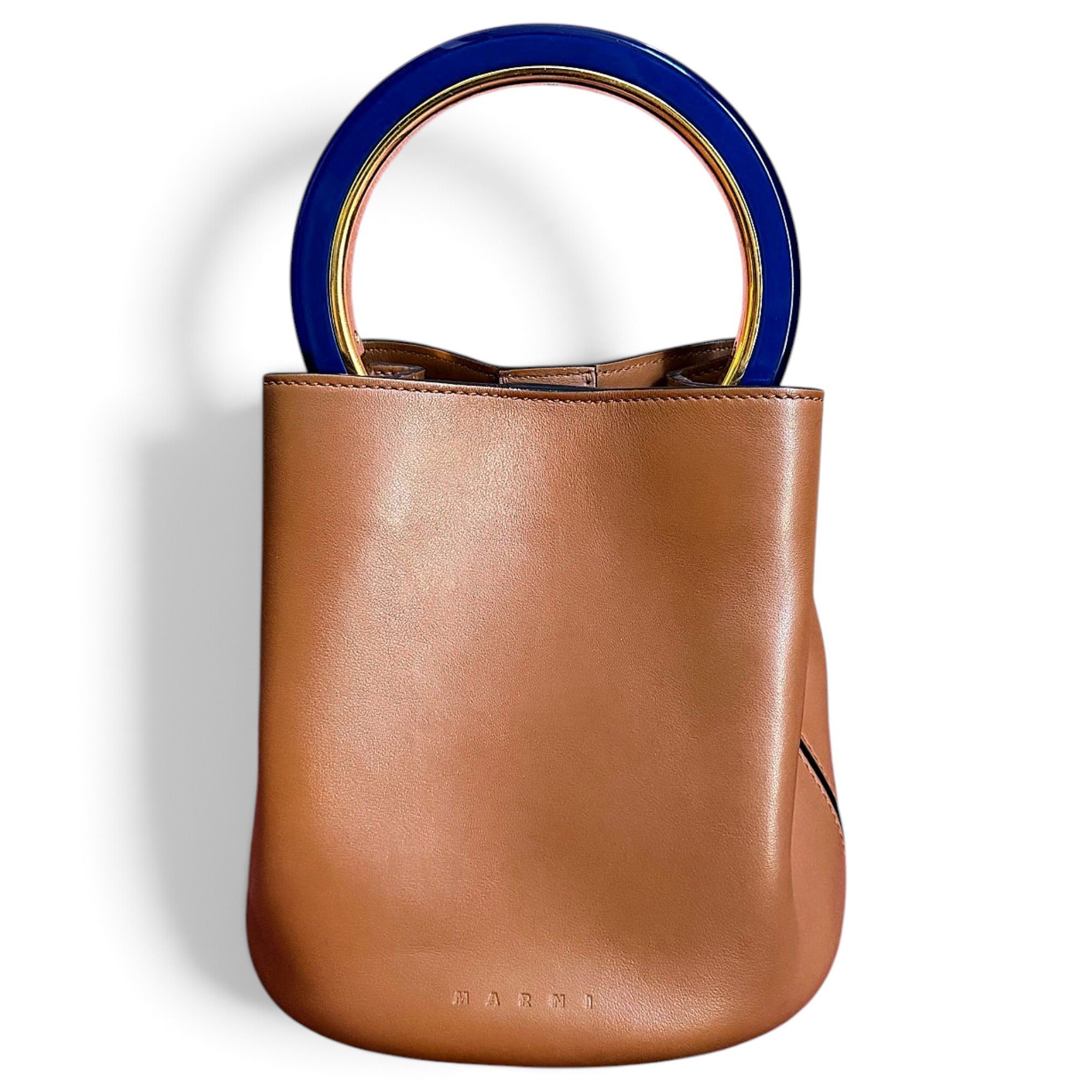 Pannier leather handbag