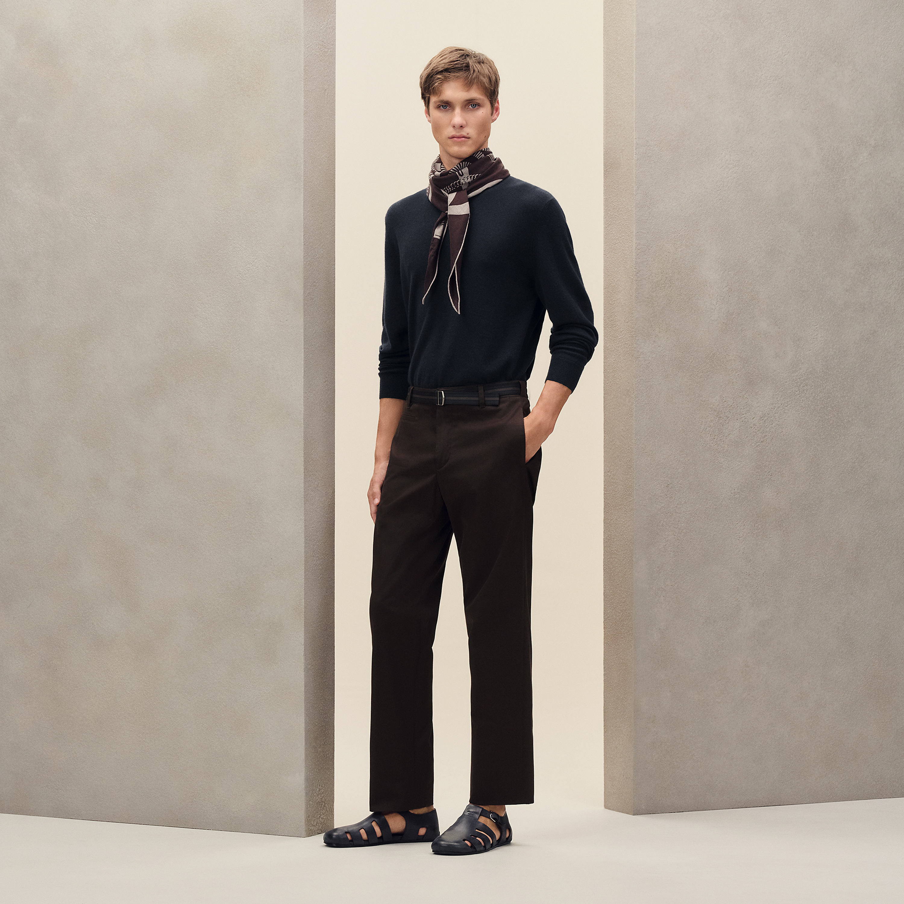 Chelsea pants with striped strap detail