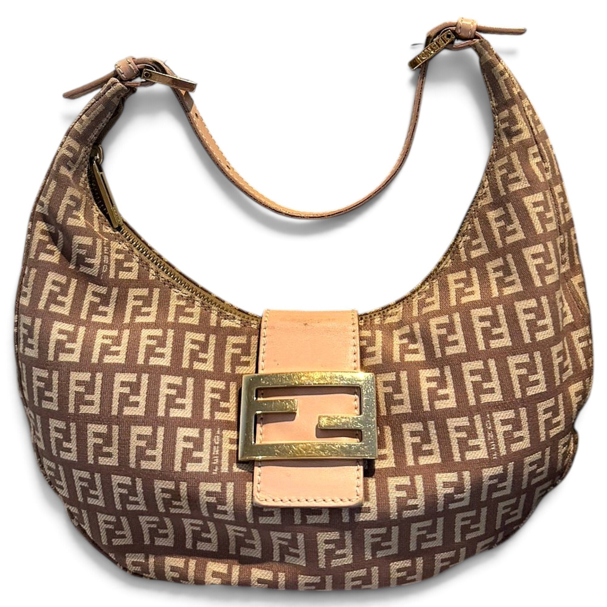 Croissant Vintage cloth handbag
