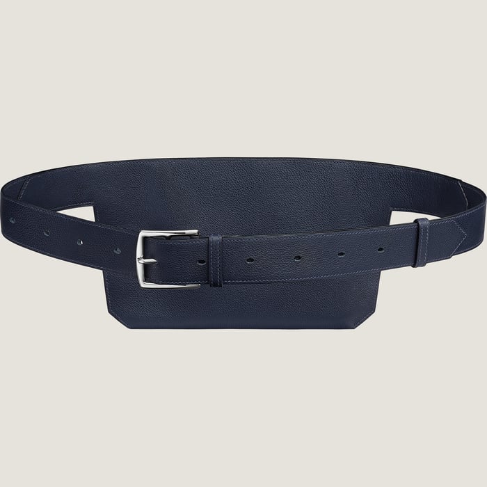Bleu Nuit Hermes Ultrapla Cross Belt Bag