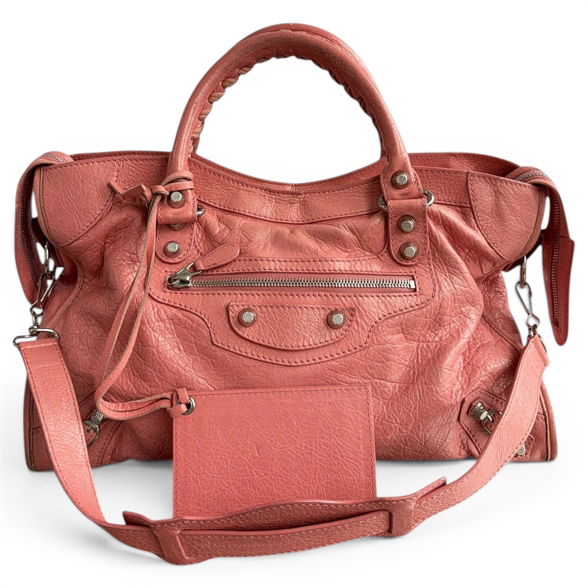 City leather handbag