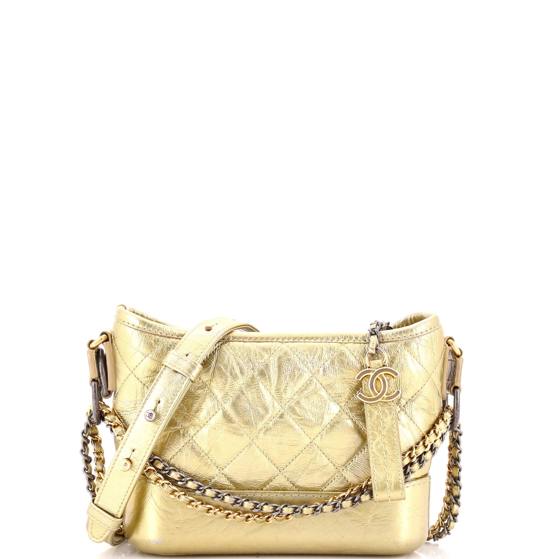 Chanel Gabrielle Hobo Quilted Aged Calfskin Small