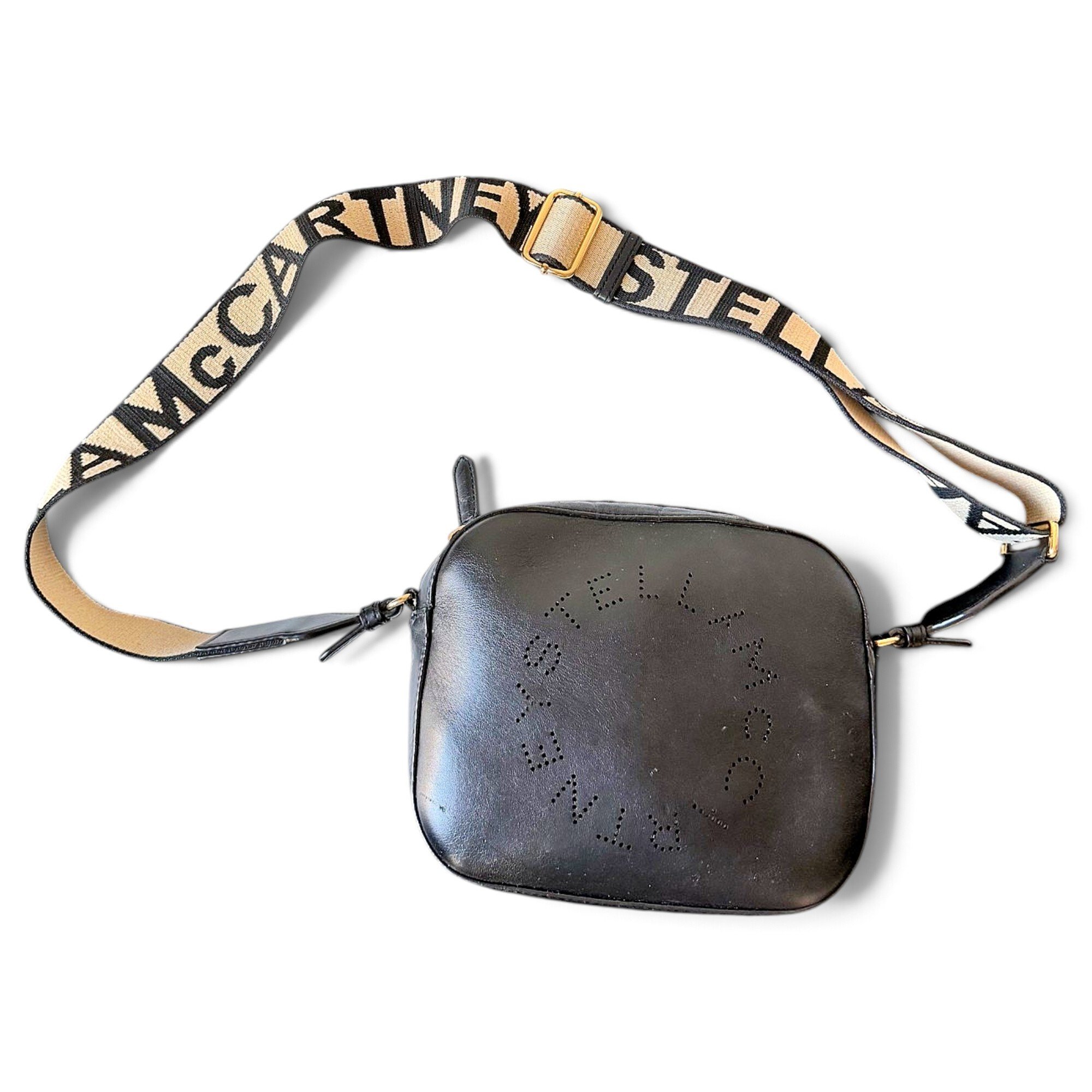 Logo vegan leather crossbody bag