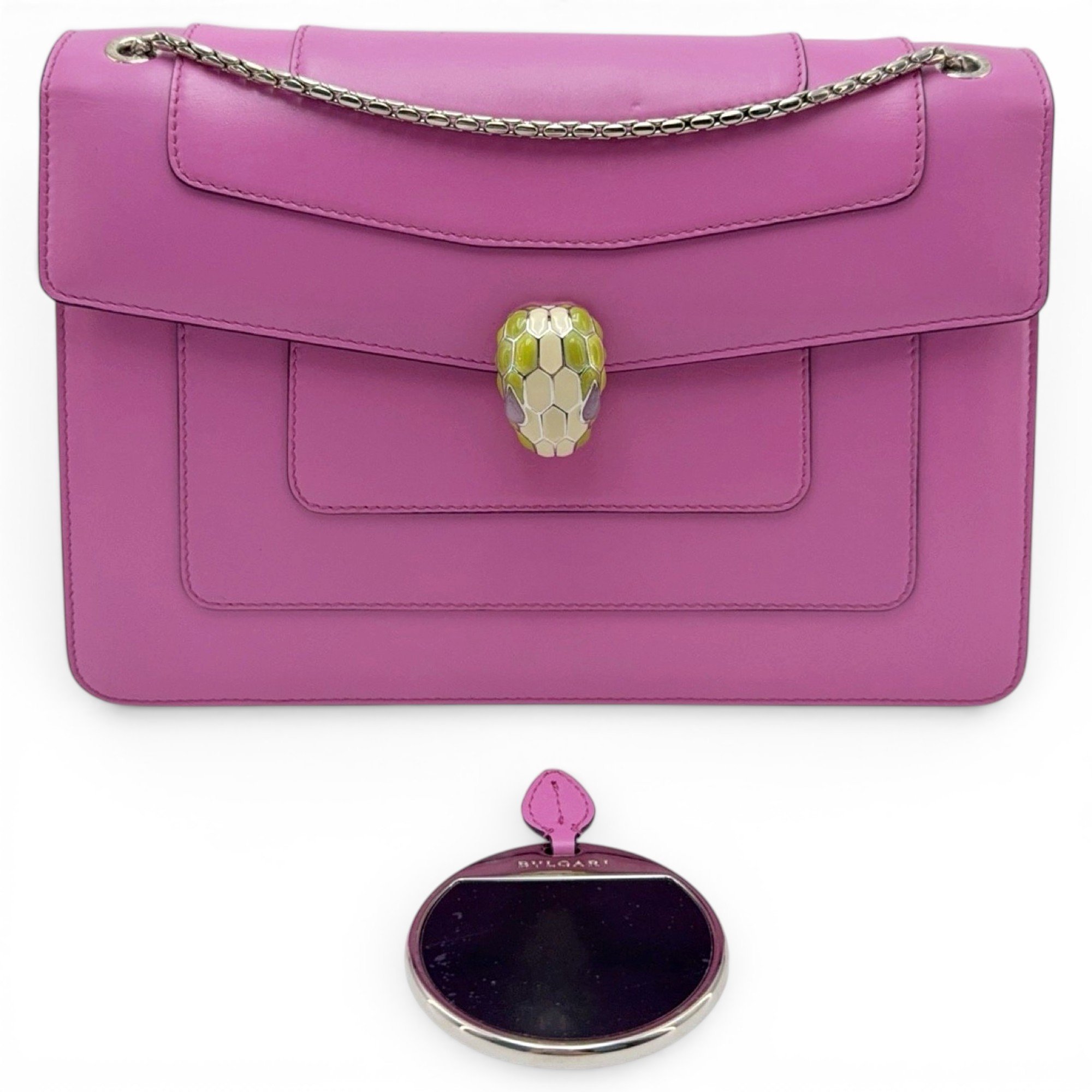 Serpenti leather handbag
