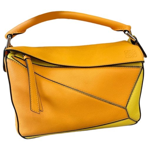 Puzzle leather handbag