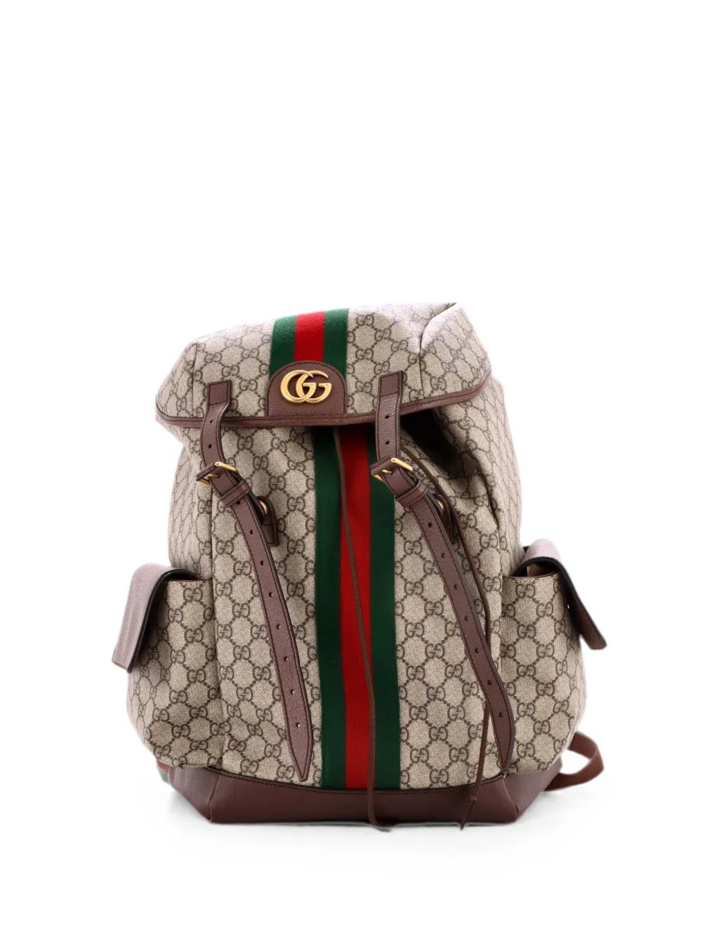 Ophidia Flap GG Coated Canvas Medium backpack