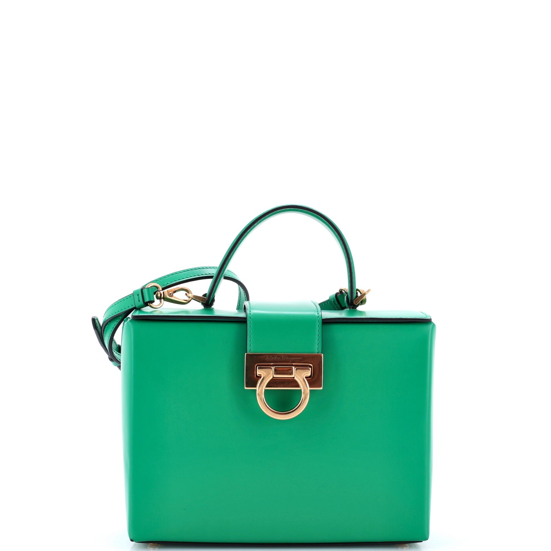 Trifolio Box Top Handle Bag Leather Mini