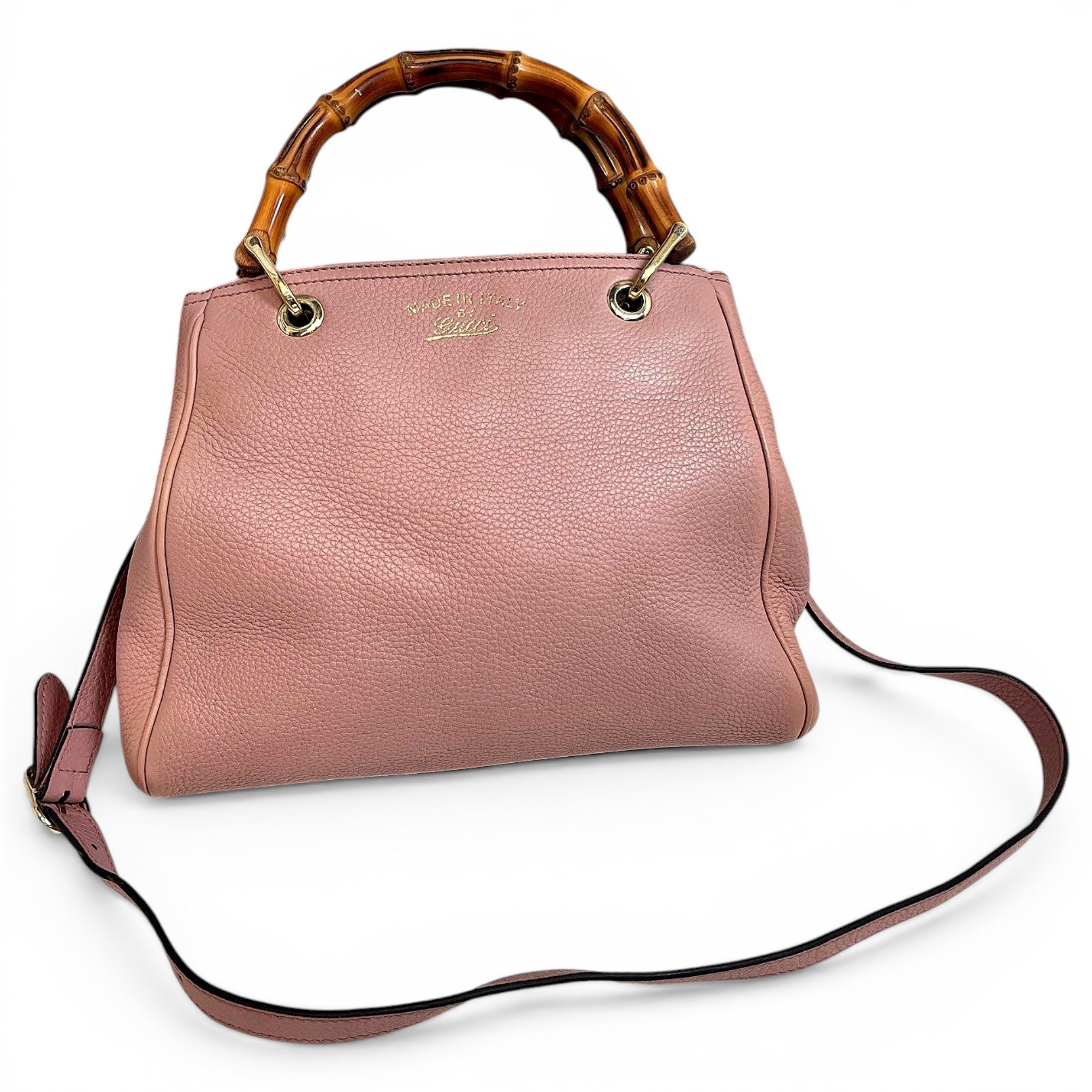 Bamboo leather handbag