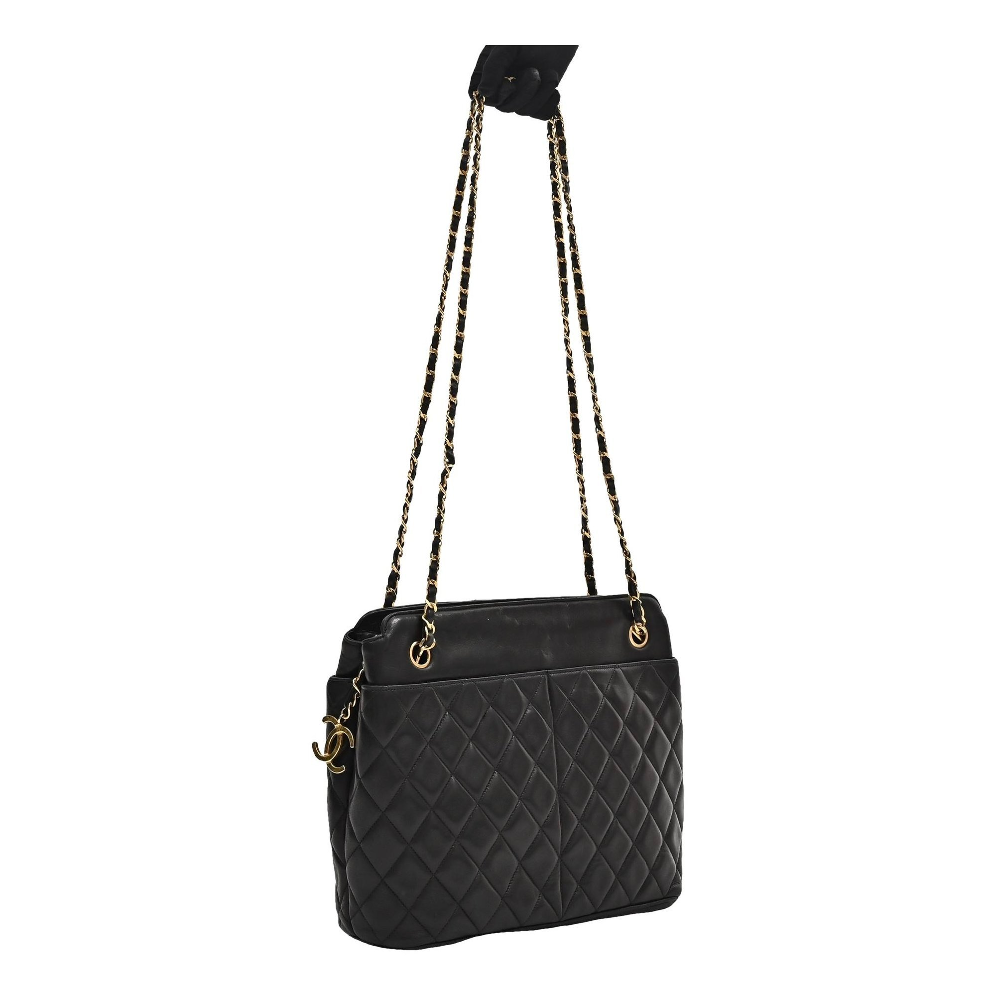 Trendy CC Quilted leather tote