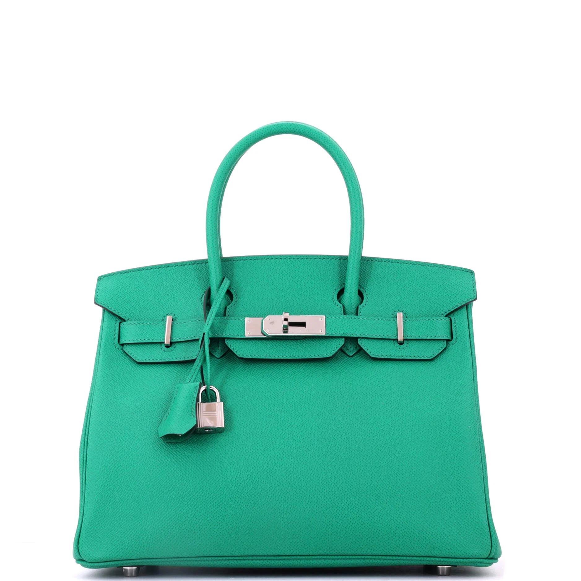 Hermes Birkin 30 Handbag Vert Jade Epsom Leather 2021