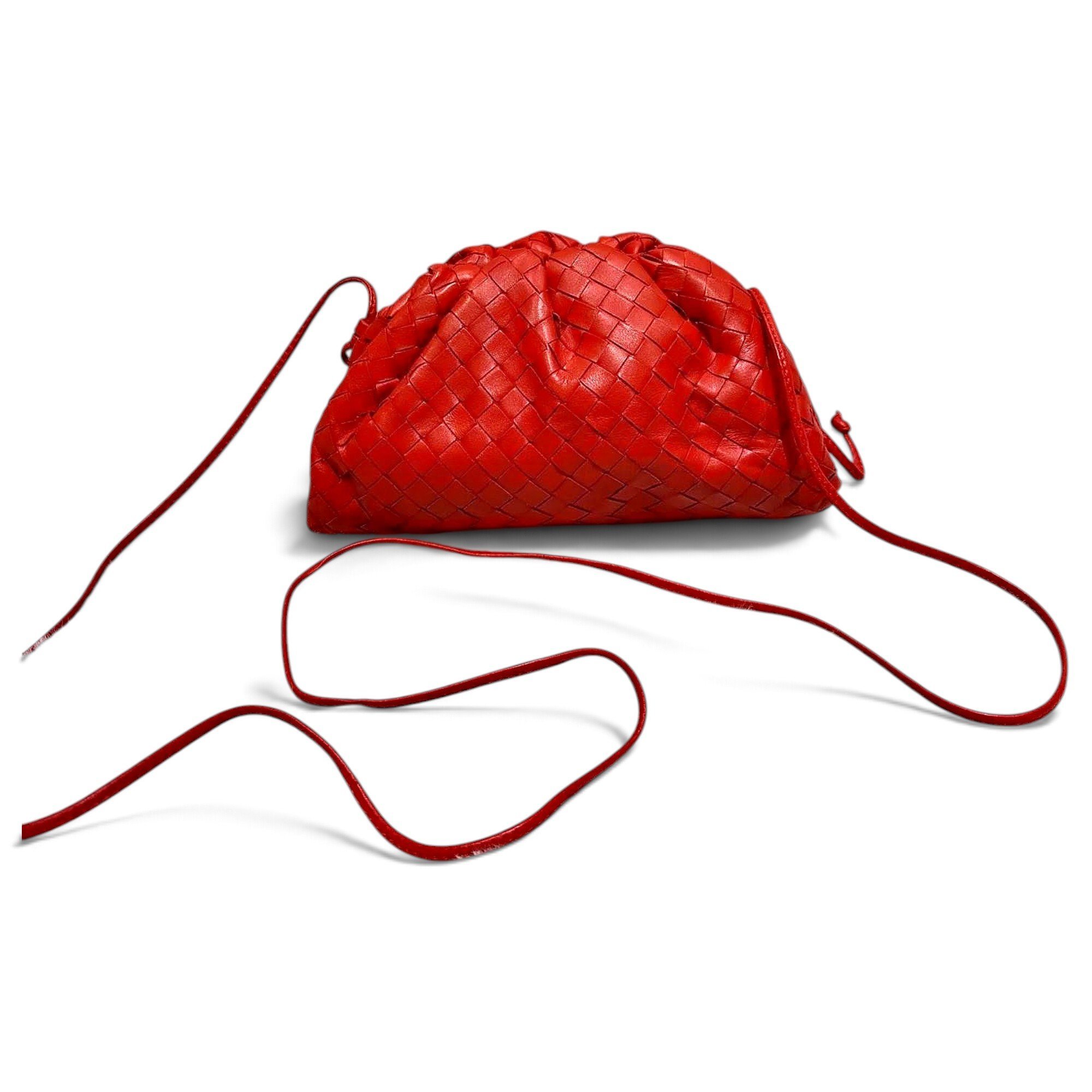 Pouch leather crossbody bag