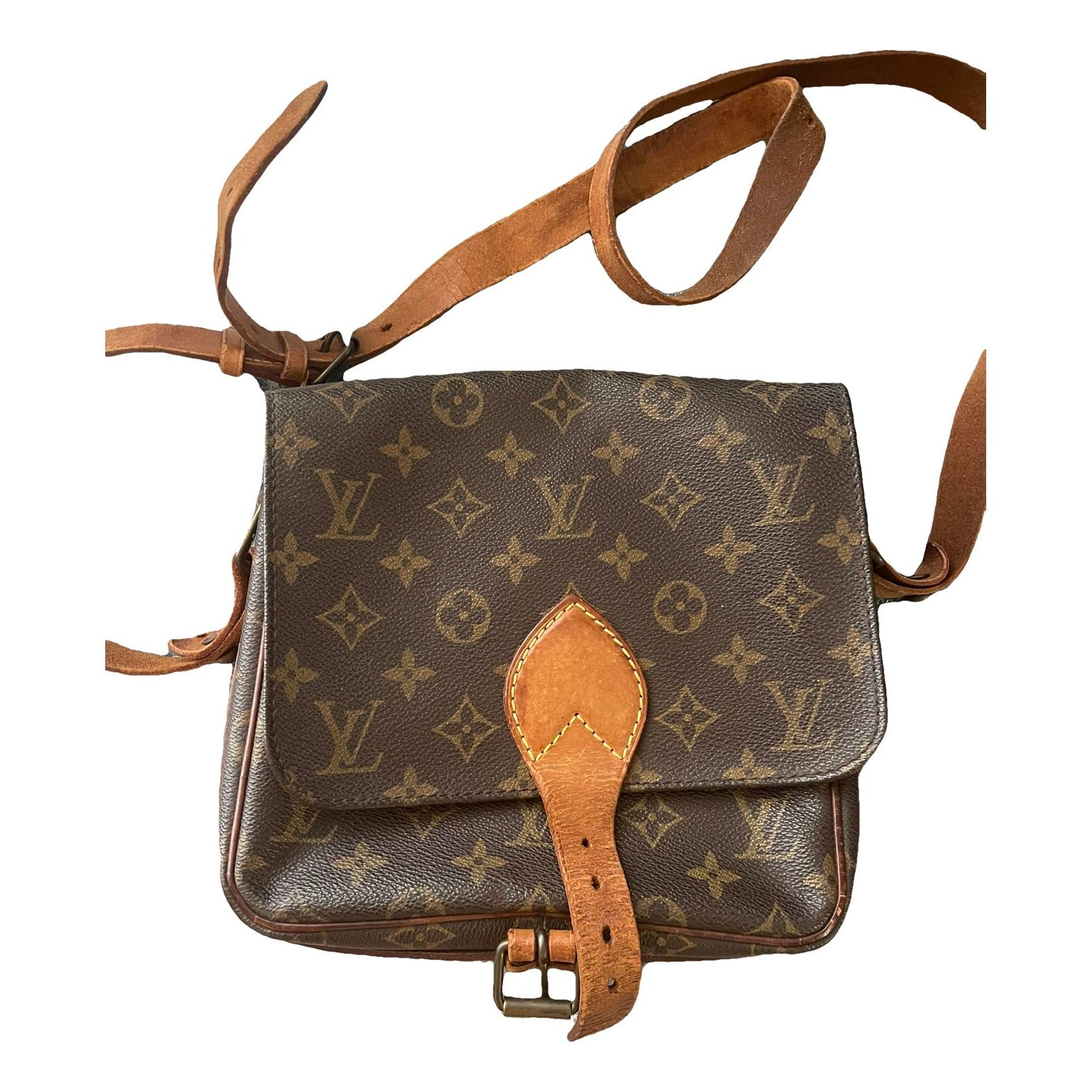 Cartouchière leather crossbody bag