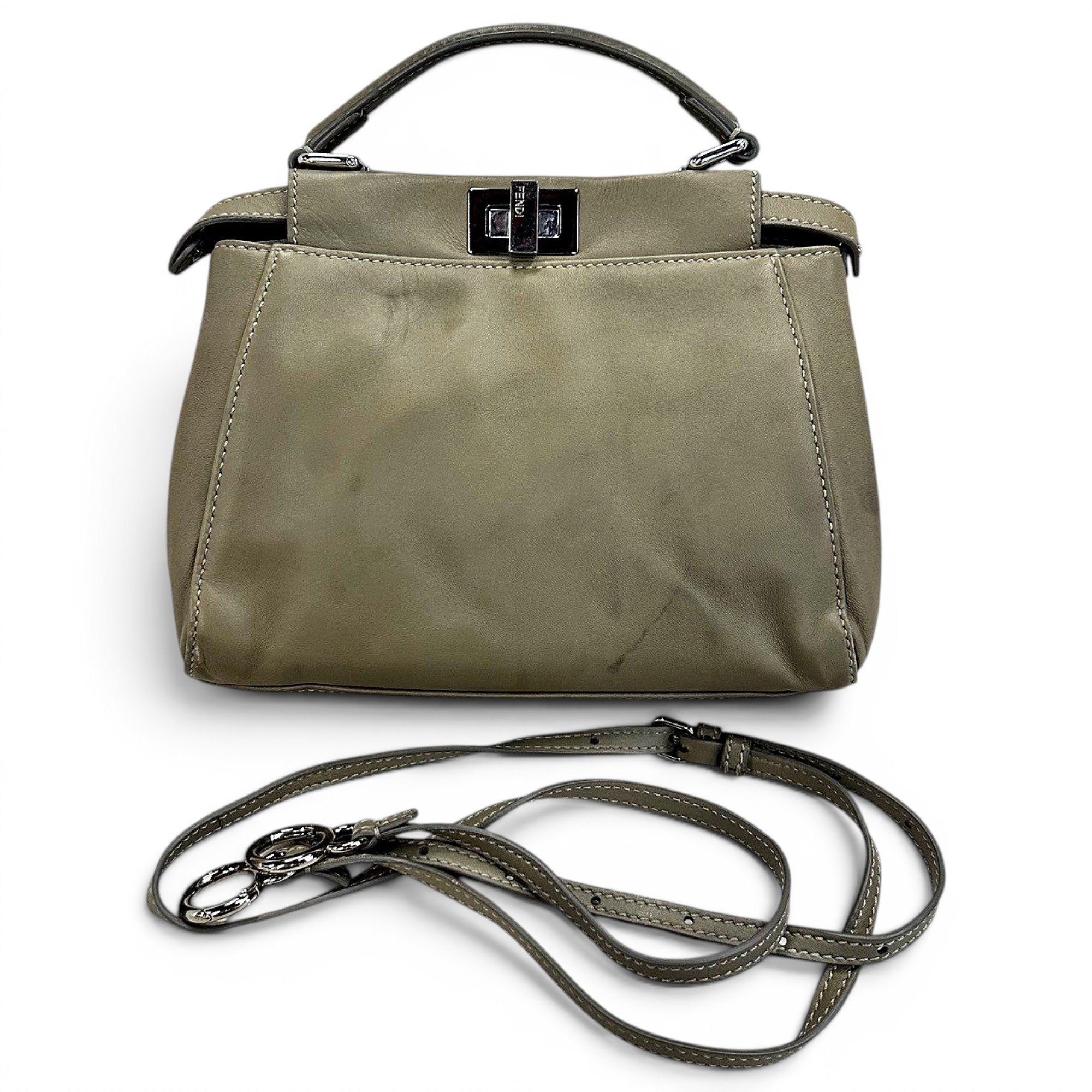 Peekaboo leather handbag