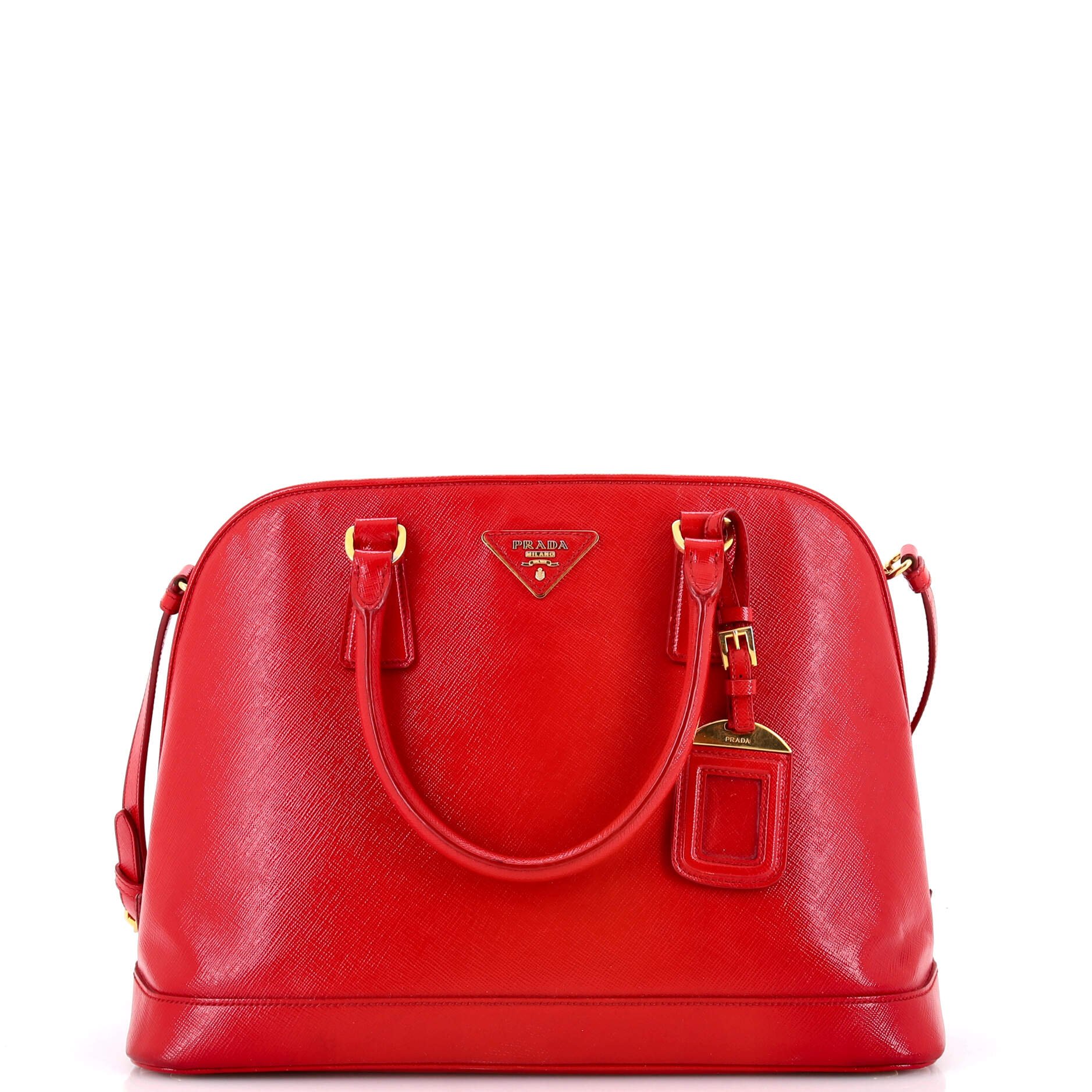 Prada Open Promenade Bag Vernice Saffiano Leather Medium