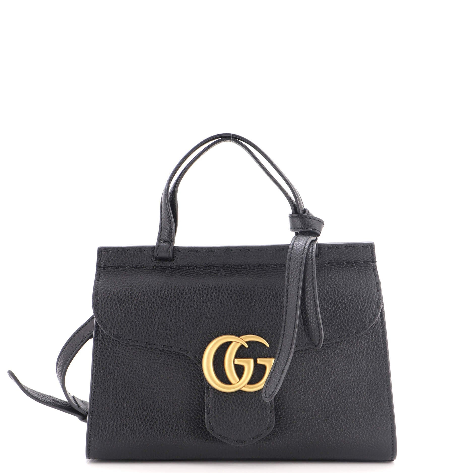 GG Marmont Top Handle Bag Leather Mini