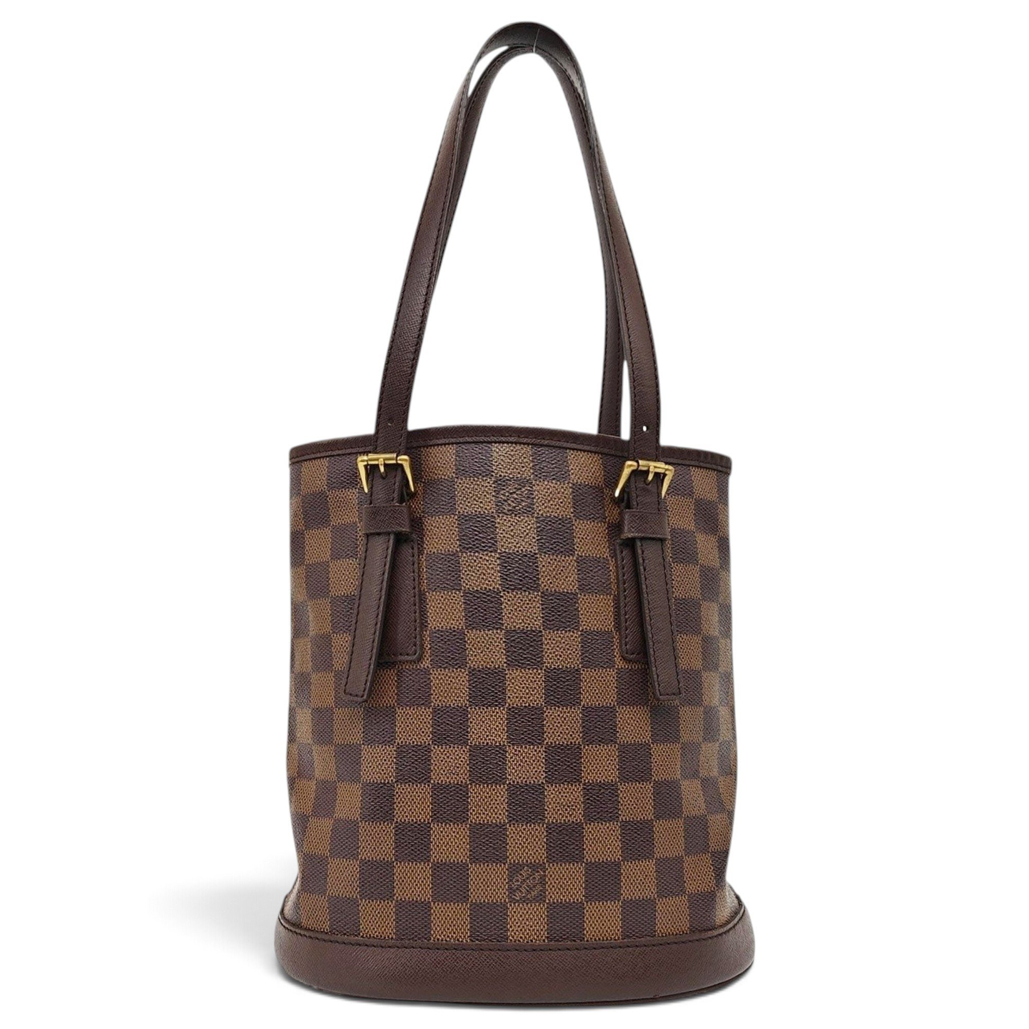 Bucket leather handbag