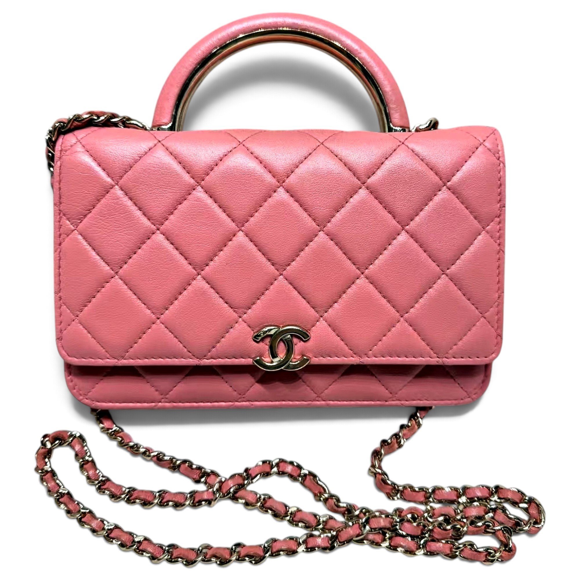 Trendy CC leather handbag