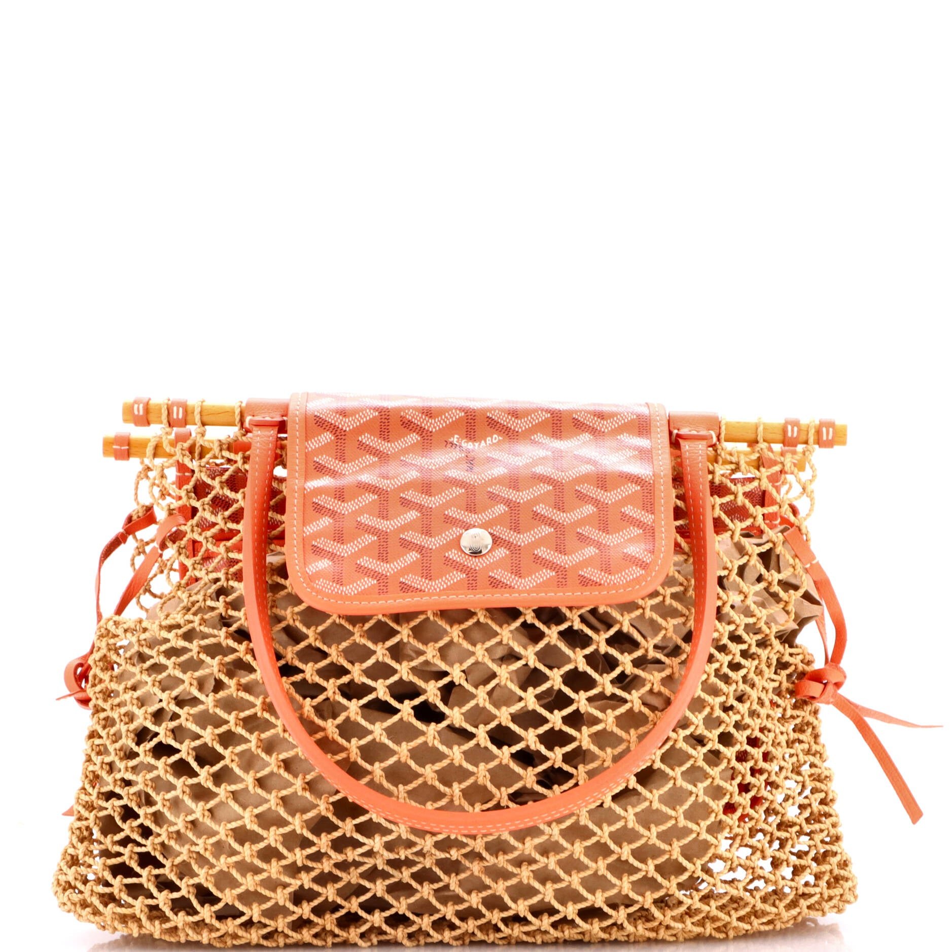 Goyard Aligre Bag Raffia Net with Coated Canvas